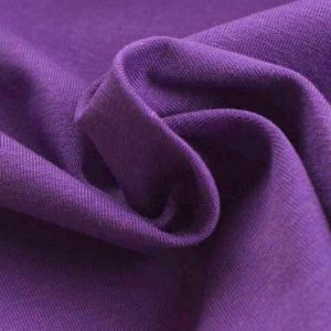 MÖRK LILA BOMULLSJERSEY – NATURLIG, ANDNINGSBAR & STRETCHIG