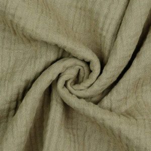 SANDFÄRGAD DOUBLE GAUZE EKOLOGISK MUSLIN – MJUK & ANDNINGSBAR