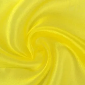 GUL ORGANZA – TRANSPARENT & GLÄNSANDE