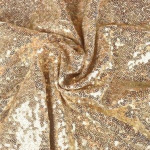 CHAMPAGNE PALJETTYG – SMÅ 3–4 MM PALJETTER & ENVÄGSSTRETCH