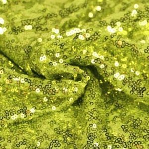 LIMEGRÖN PALJETTYG – SMÅ 3–4 MM PALJETTER & ENVÄGSSTRETCH