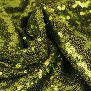 MOSSGRÖN PALJETTYG – SMÅ 3–4 MM PALJETTER & ENVÄGSSTRETCH